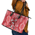 Dolphins NAIDOC Week 2026 Leather Tote Bag First Nations of Australia Aboriginal Mascot Rugby