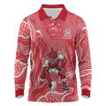 Dolphins NAIDOC Week 2026 Long Sleeve Polo Shirt First Nations of Australia Aboriginal Mascot Rugby