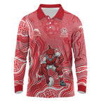 Dolphins NAIDOC Week 2026 Long Sleeve Polo Shirt First Nations of Australia Aboriginal Mascot Rugby