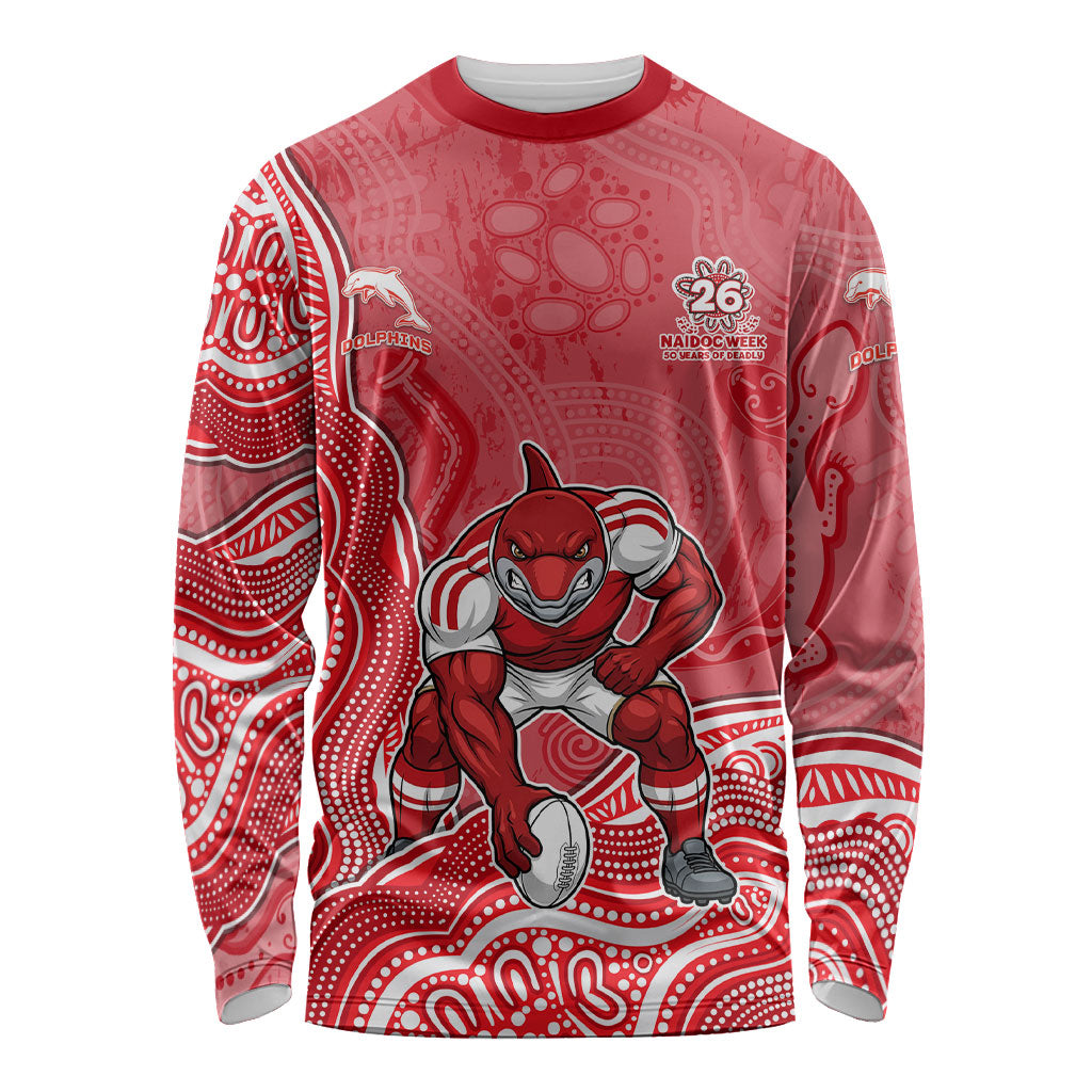 Dolphins NAIDOC Week 2026 Long Sleeve Shirt First Nations of Australia Aboriginal Mascot Rugby