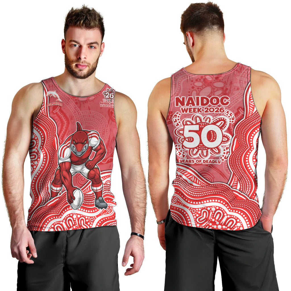 Dolphins NAIDOC Week 2026 Men Tank Top First Nations of Australia Aboriginal Mascot Rugby