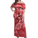Dolphins NAIDOC Week 2026 Off Shoulder Maxi Dress First Nations of Australia Aboriginal Mascot Rugby
