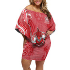 Dolphins NAIDOC Week 2026 Off Shoulder Short Dress First Nations of Australia Aboriginal Mascot Rugby