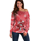 Dolphins NAIDOC Week 2026 Off Shoulder Sweater First Nations of Australia Aboriginal Mascot Rugby