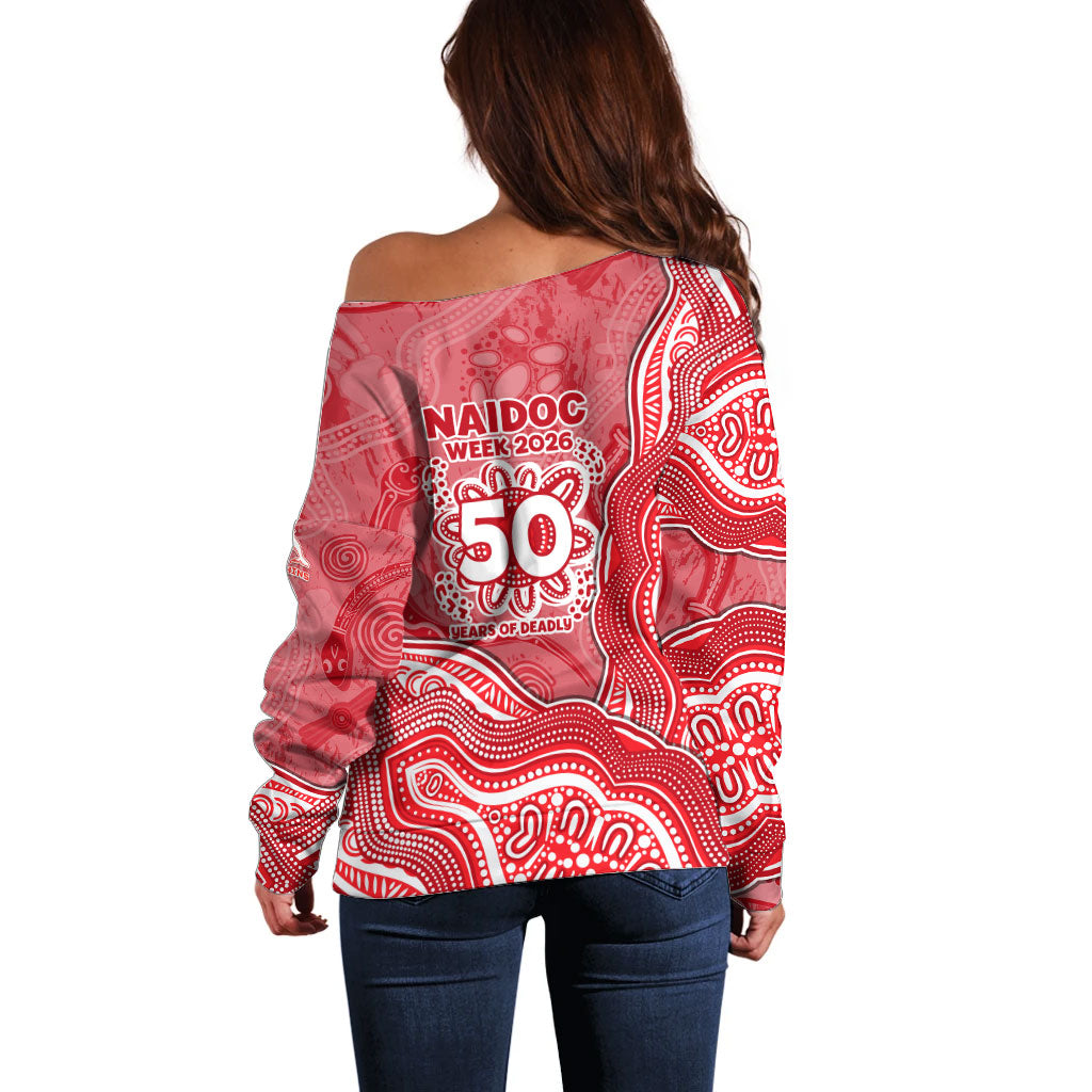 Dolphins NAIDOC Week 2026 Off Shoulder Sweater First Nations of Australia Aboriginal Mascot Rugby