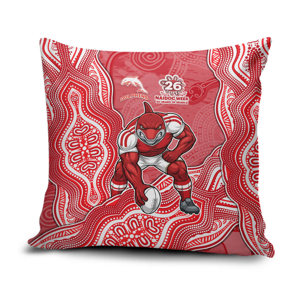 Dolphins NAIDOC Week 2026 Pillow Cover First Nations of Australia Aboriginal Mascot Rugby