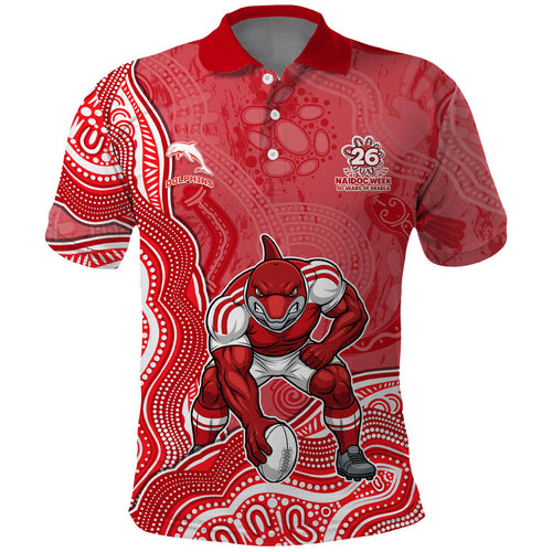 Dolphins NAIDOC Week 2026 Polo Shirt First Nations of Australia Aboriginal Mascot Rugby
