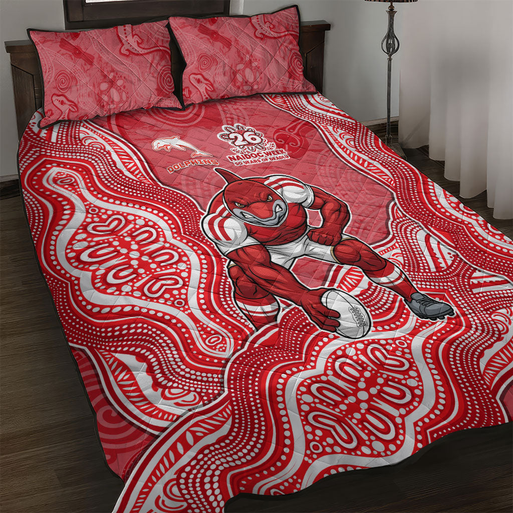 Dolphins NAIDOC Week 2026 Quilt Bed Set First Nations of Australia Aboriginal Mascot Rugby