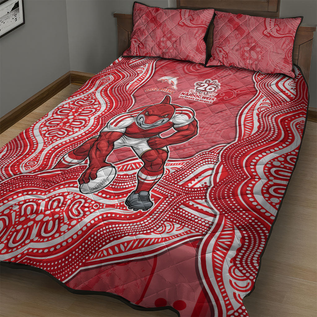 Dolphins NAIDOC Week 2026 Quilt Bed Set First Nations of Australia Aboriginal Mascot Rugby