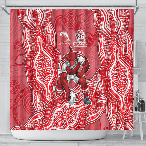 Dolphins NAIDOC Week 2026 Shower Curtain First Nations of Australia Aboriginal Mascot Rugby
