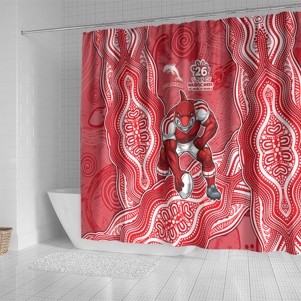 Dolphins NAIDOC Week 2026 Shower Curtain First Nations of Australia Aboriginal Mascot Rugby