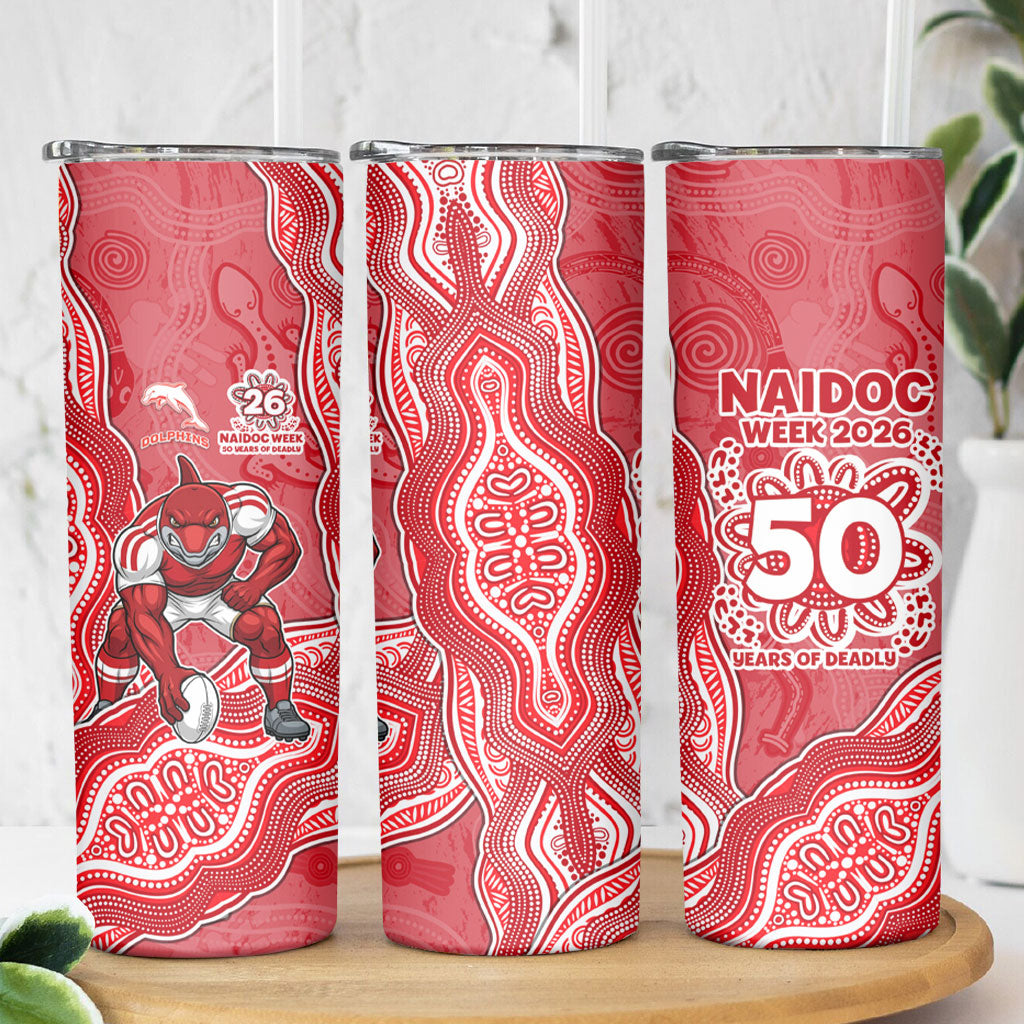 Dolphins NAIDOC Week 2026 Skinny Tumbler First Nations of Australia Aboriginal Mascot Rugby