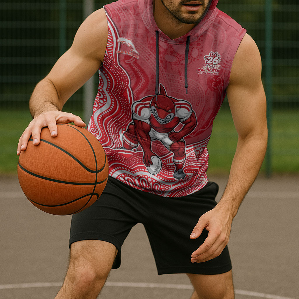 Dolphins NAIDOC Week 2026 Sleeveless Hoodie First Nations of Australia Aboriginal Mascot Rugby