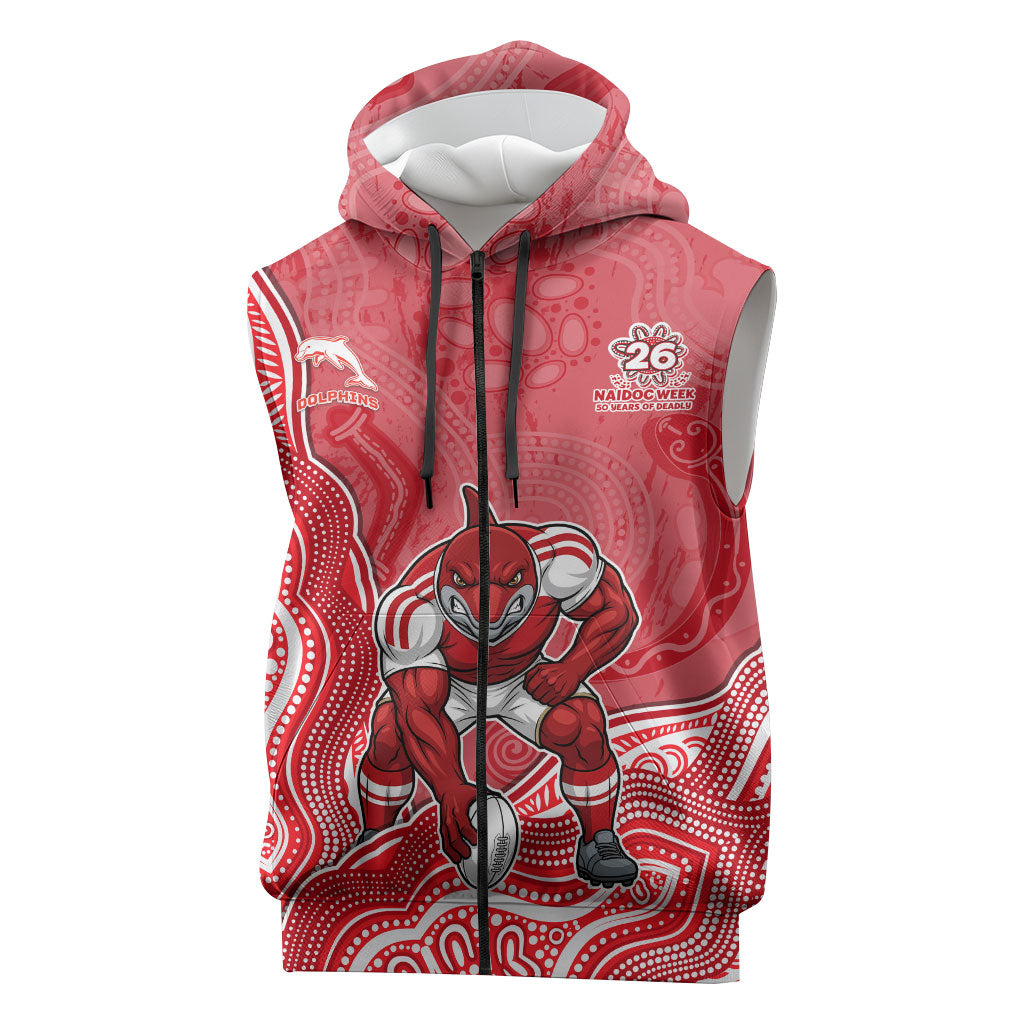 Dolphins NAIDOC Week 2026 Sleeveless Zip Hoodie First Nations of Australia Aboriginal Mascot Rugby