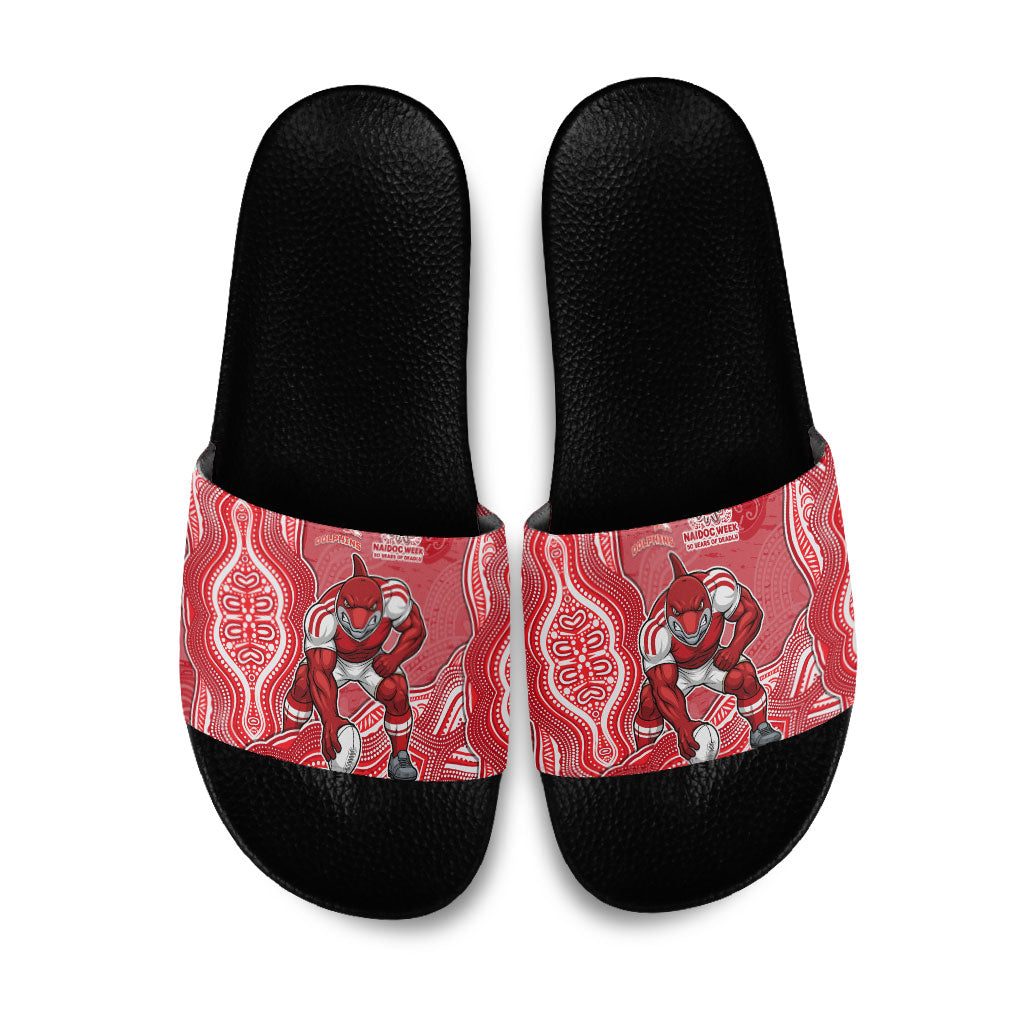 Dolphins NAIDOC Week 2026 Slide Sandals First Nations of Australia Aboriginal Mascot Rugby