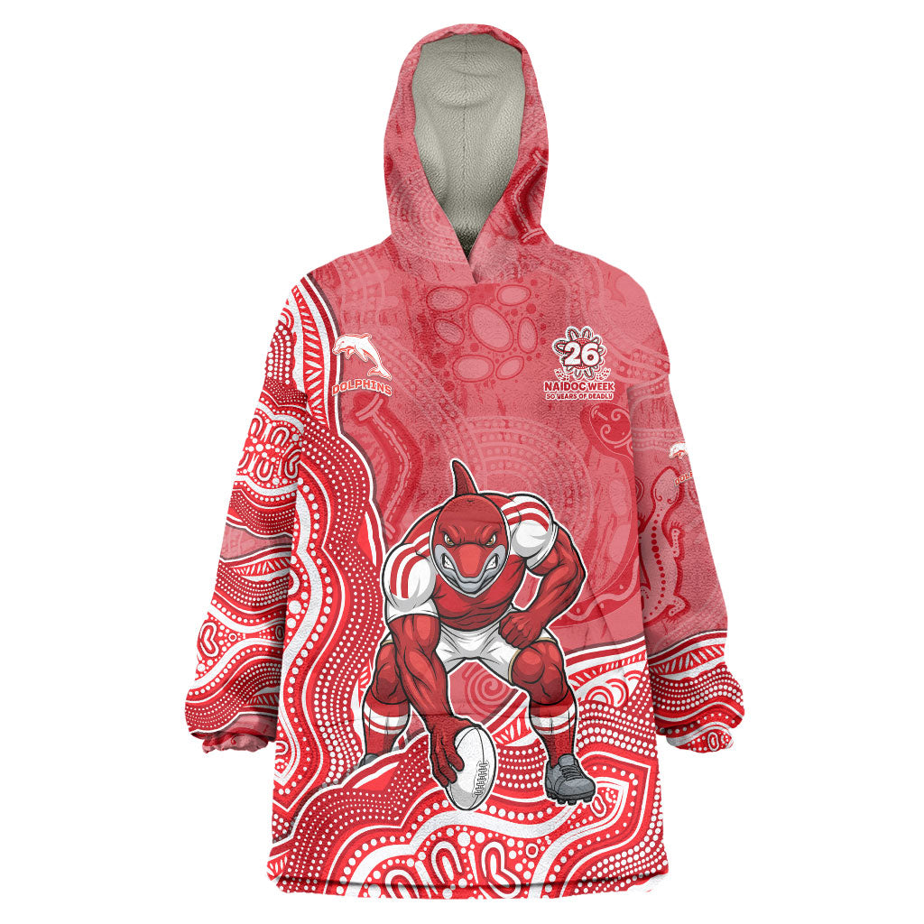 Dolphins NAIDOC Week 2026 Wearable Blanket Hoodie First Nations of Australia Aboriginal Mascot Rugby