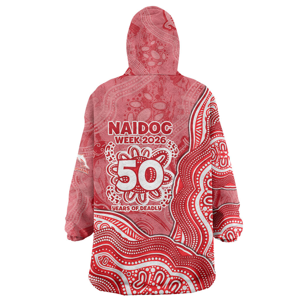 Dolphins NAIDOC Week 2026 Wearable Blanket Hoodie First Nations of Australia Aboriginal Mascot Rugby