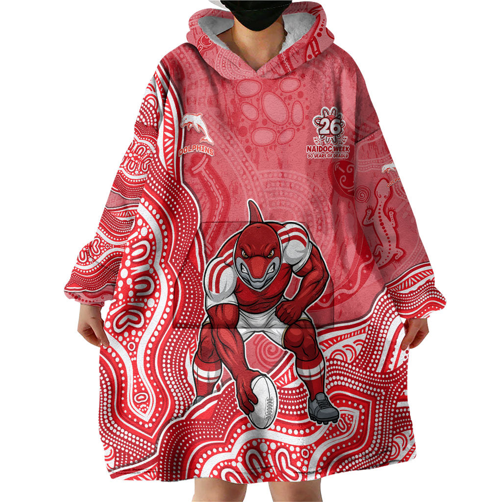 Dolphins NAIDOC Week 2026 Wearable Blanket Hoodie First Nations of Australia Aboriginal Mascot Rugby