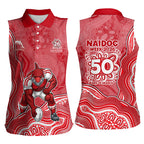 Dolphins NAIDOC Week 2026 Women Sleeveless Polo Shirt First Nations of Australia Aboriginal Mascot Rugby