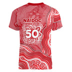 Dolphins NAIDOC Week 2026 Women V-Neck T-Shirt First Nations of Australia Aboriginal Mascot Rugby