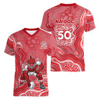 Dolphins NAIDOC Week 2026 Women V-Neck T-Shirt First Nations of Australia Aboriginal Mascot Rugby