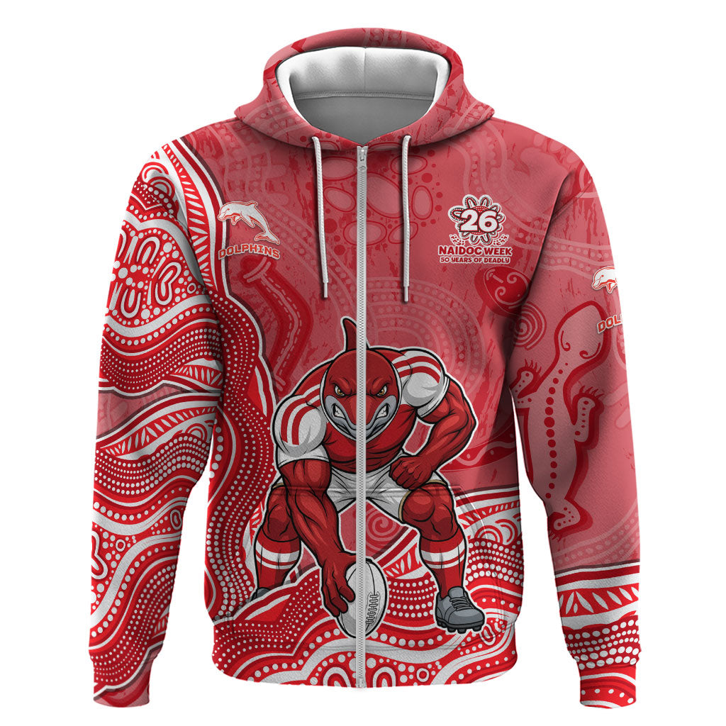 Dolphins NAIDOC Week 2026 Zip Hoodie First Nations of Australia Aboriginal Mascot Rugby