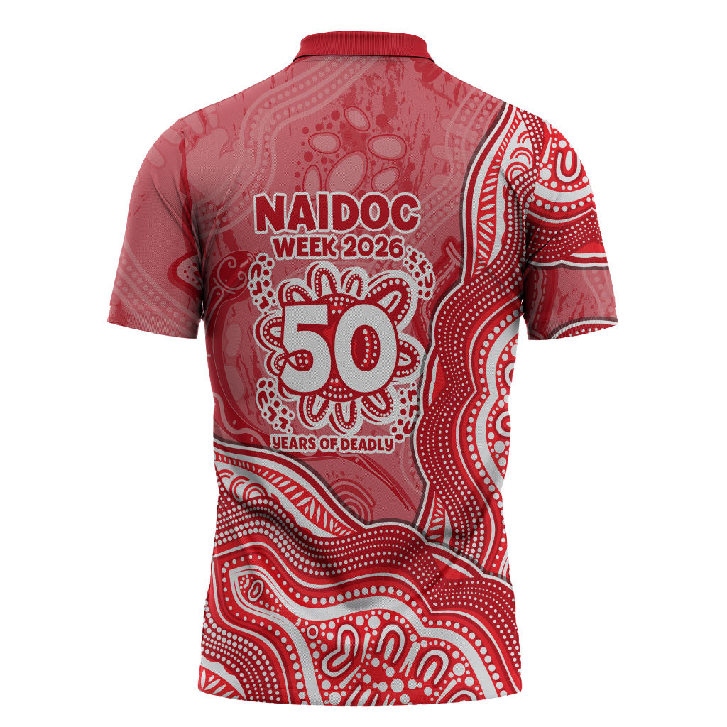 Dolphins NAIDOC Week 2026 Zipper Polo Shirt First Nations of Australia Aboriginal Mascot Rugby