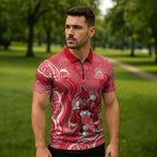 Dolphins NAIDOC Week 2026 Zipper Polo Shirt First Nations of Australia Aboriginal Mascot Rugby
