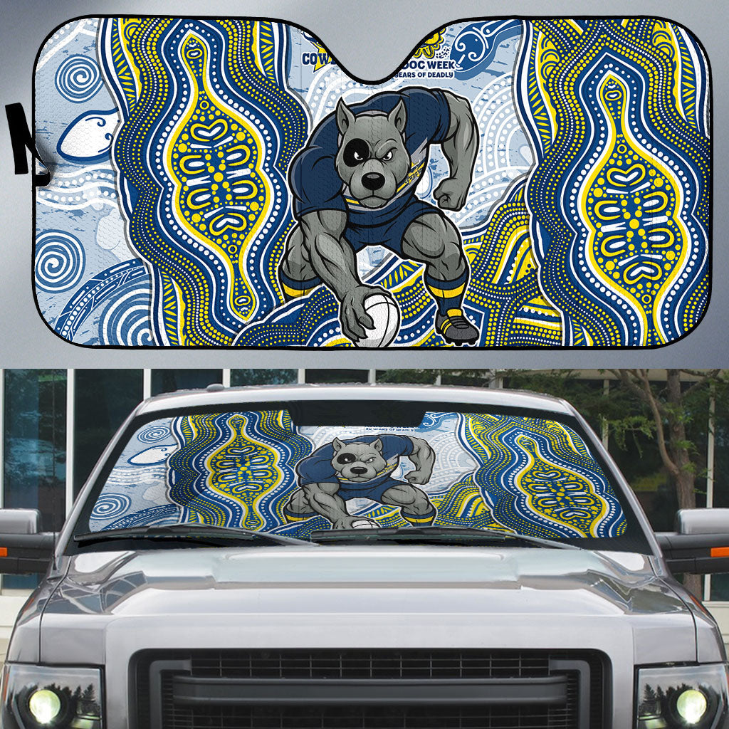 North Queensland Cowboys NAIDOC Week 2026 Auto Sun Shade First Nations of Australia Aboriginal Mascot Rugby