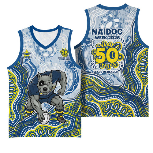 North Queensland Cowboys NAIDOC Week 2026 Basketball Jersey First Nations of Australia Aboriginal Mascot Rugby