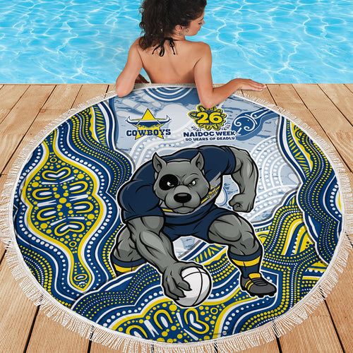 North Queensland Cowboys NAIDOC Week 2026 Beach Blanket First Nations of Australia Aboriginal Mascot Rugby