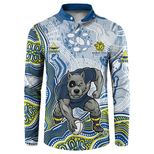 North Queensland Cowboys NAIDOC Week 2026 Button Sweatshirt First Nations of Australia Aboriginal Mascot Rugby