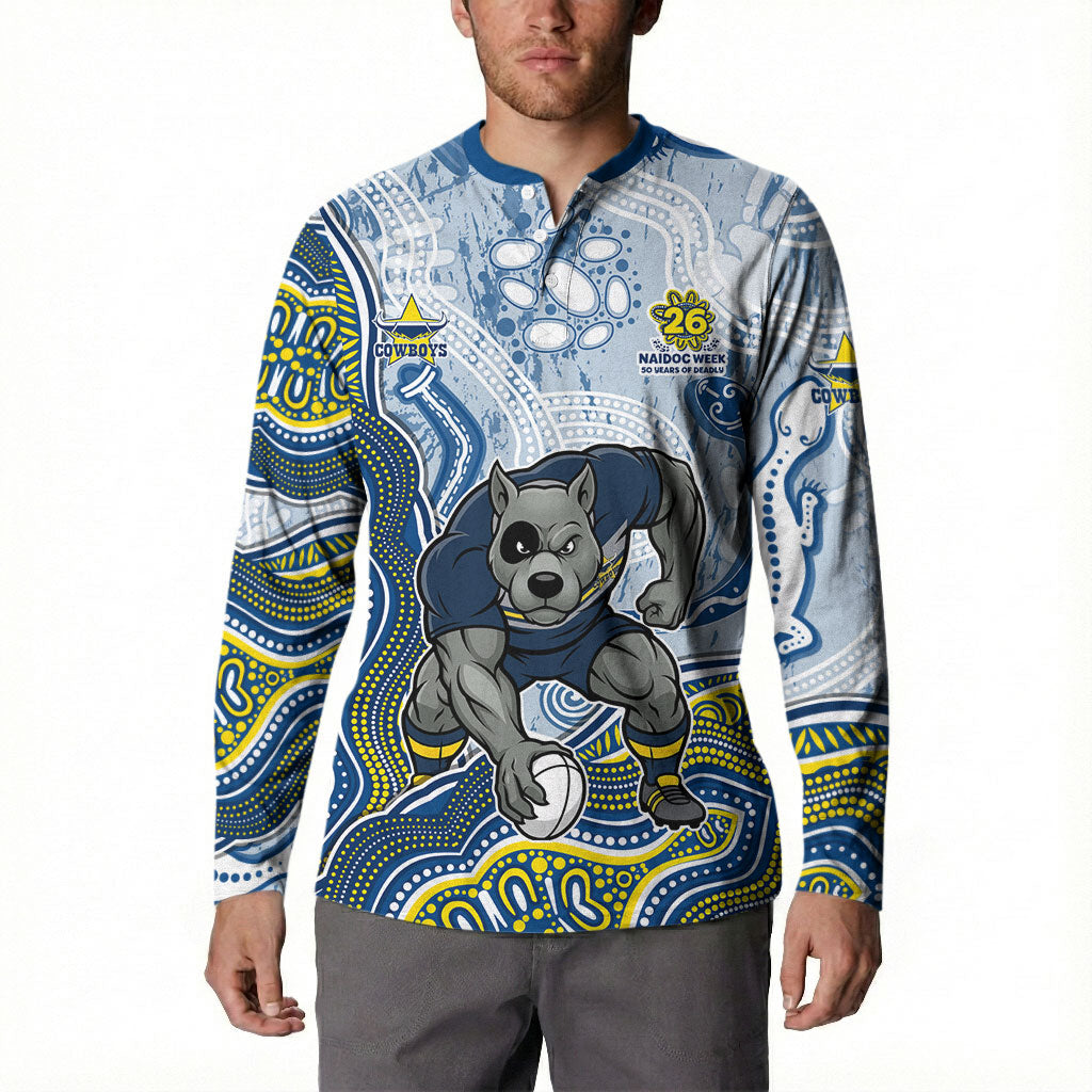 North Queensland Cowboys NAIDOC Week 2026 Button Sweatshirt First Nations of Australia Aboriginal Mascot Rugby