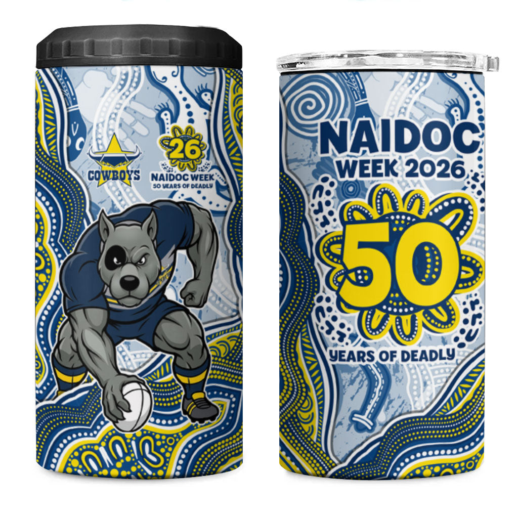 North Queensland Cowboys NAIDOC Week 2026 4 in 1 Can Cooler Tumbler First Nations of Australia Aboriginal Mascot Rugby