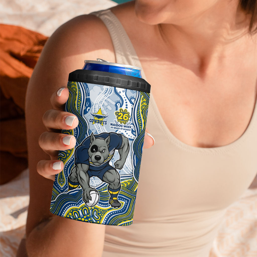 North Queensland Cowboys NAIDOC Week 2026 4 in 1 Can Cooler Tumbler First Nations of Australia Aboriginal Mascot Rugby