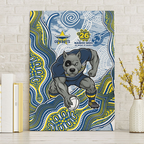 North Queensland Cowboys NAIDOC Week 2026 Canvas Wall Art First Nations of Australia Aboriginal Mascot Rugby