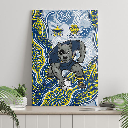 North Queensland Cowboys NAIDOC Week 2026 Canvas Wall Art First Nations of Australia Aboriginal Mascot Rugby
