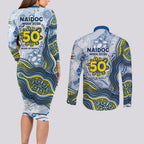 North Queensland Cowboys NAIDOC Week 2026 Couples Matching Long Sleeve Bodycon Dress and Long Sleeve Button Shirt First Nations of Australia Aboriginal Mascot Rugby
