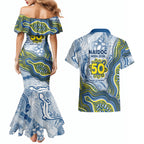 North Queensland Cowboys NAIDOC Week 2026 Couples Matching Mermaid Dress and Hawaiian Shirt First Nations of Australia Aboriginal Mascot Rugby