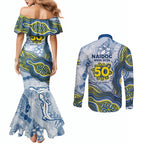 North Queensland Cowboys NAIDOC Week 2026 Couples Matching Mermaid Dress and Long Sleeve Button Shirt First Nations of Australia Aboriginal Mascot Rugby