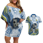 North Queensland Cowboys NAIDOC Week 2026 Couples Matching Off Shoulder Short Dress and Hawaiian Shirt First Nations of Australia Aboriginal Mascot Rugby