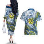 North Queensland Cowboys NAIDOC Week 2026 Couples Matching Off The Shoulder Long Sleeve Dress and Hawaiian Shirt First Nations of Australia Aboriginal Mascot Rugby
