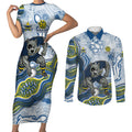 North Queensland Cowboys NAIDOC Week 2026 Couples Matching Short Sleeve Bodycon Dress and Long Sleeve Button Shirt First Nations of Australia Aboriginal Mascot Rugby