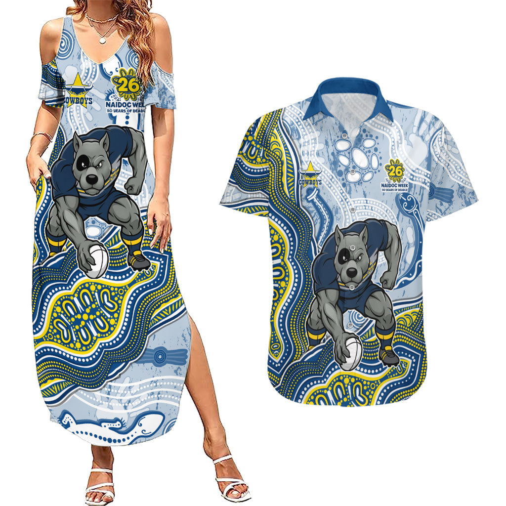 North Queensland Cowboys NAIDOC Week 2026 Couples Matching Summer Maxi Dress and Hawaiian Shirt First Nations of Australia Aboriginal Mascot Rugby
