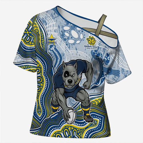 North Queensland Cowboys NAIDOC Week 2026 Cross Shoulder Shirt First Nations of Australia Aboriginal Mascot Rugby