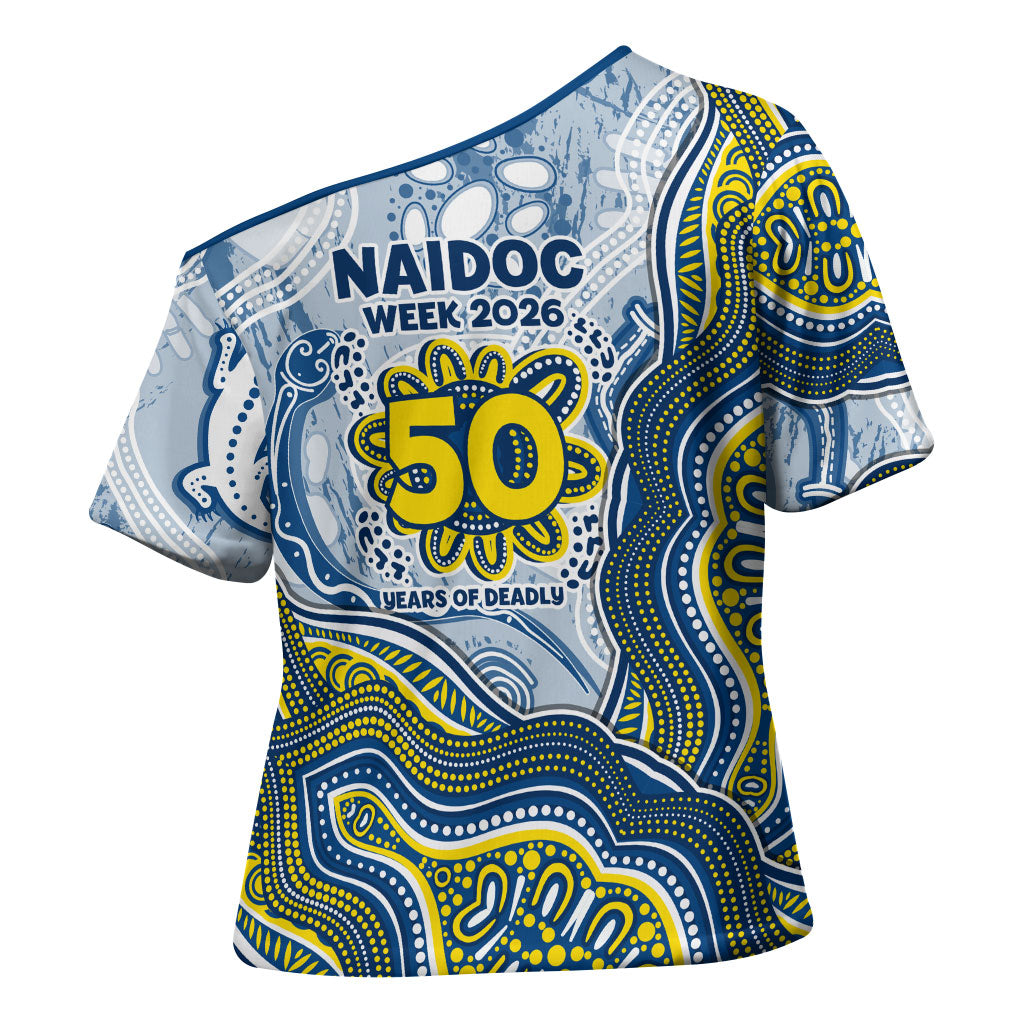 North Queensland Cowboys NAIDOC Week 2026 Cross Shoulder Shirt First Nations of Australia Aboriginal Mascot Rugby