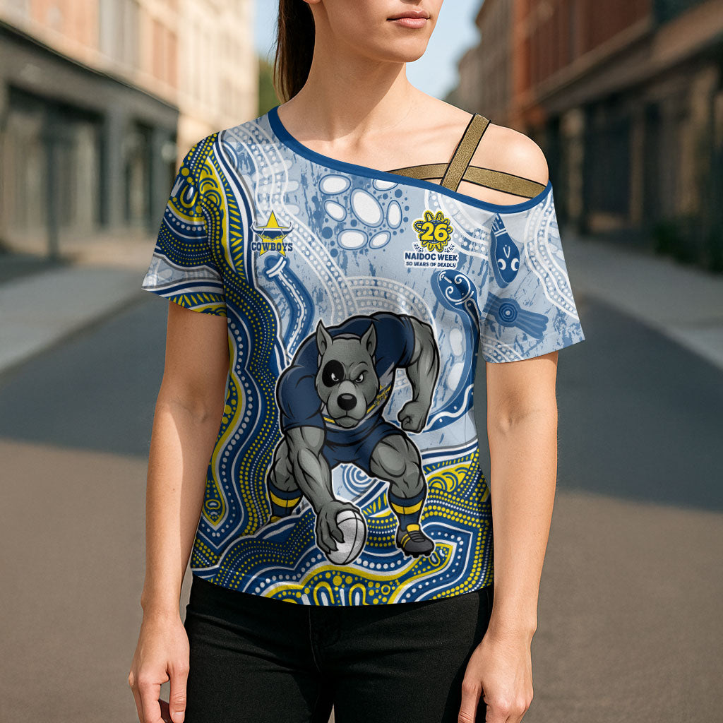North Queensland Cowboys NAIDOC Week 2026 Cross Shoulder Shirt First Nations of Australia Aboriginal Mascot Rugby