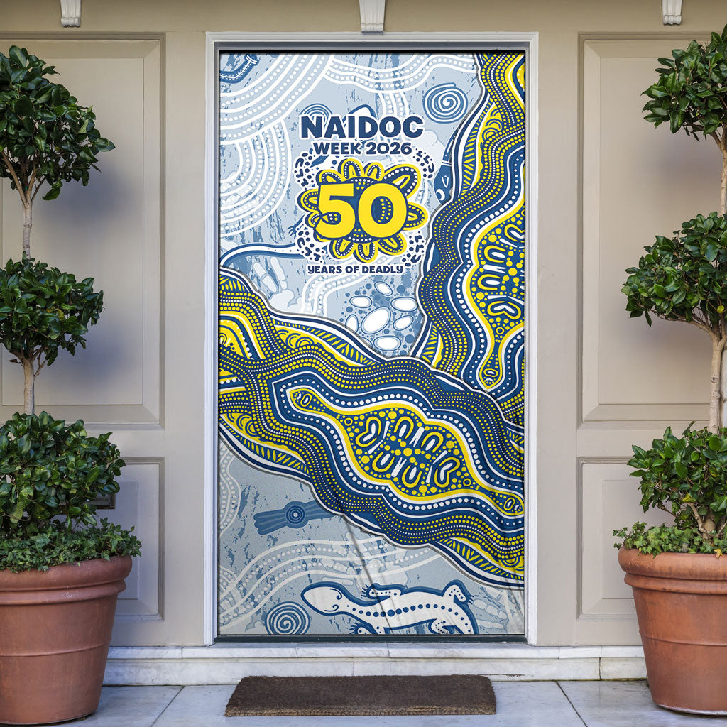 North Queensland Cowboys NAIDOC Week 2026 Door Cover First Nations of Australia Aboriginal Mascot Rugby