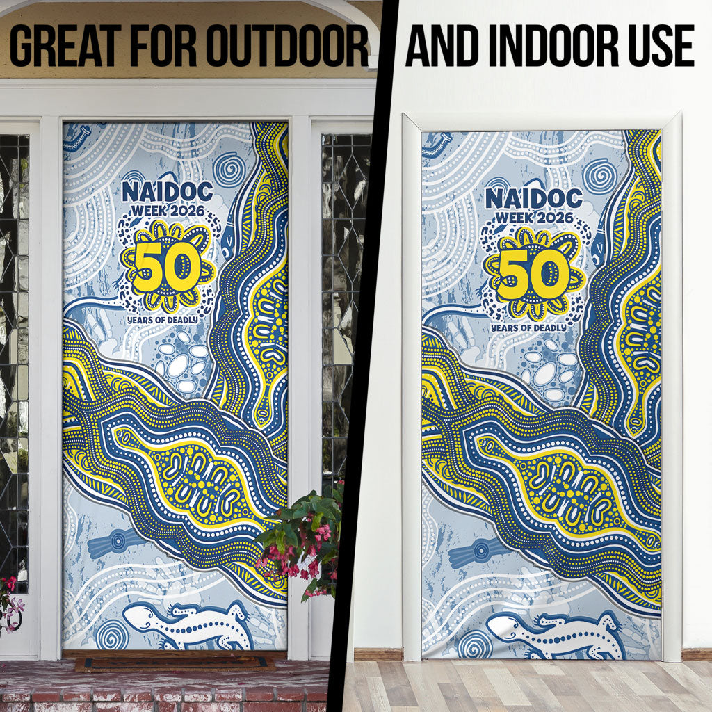 North Queensland Cowboys NAIDOC Week 2026 Door Cover First Nations of Australia Aboriginal Mascot Rugby