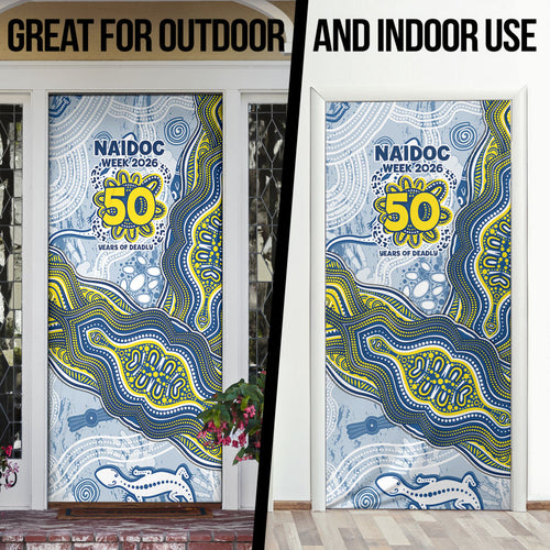 North Queensland Cowboys NAIDOC Week 2026 Door Cover First Nations of Australia Aboriginal Mascot Rugby